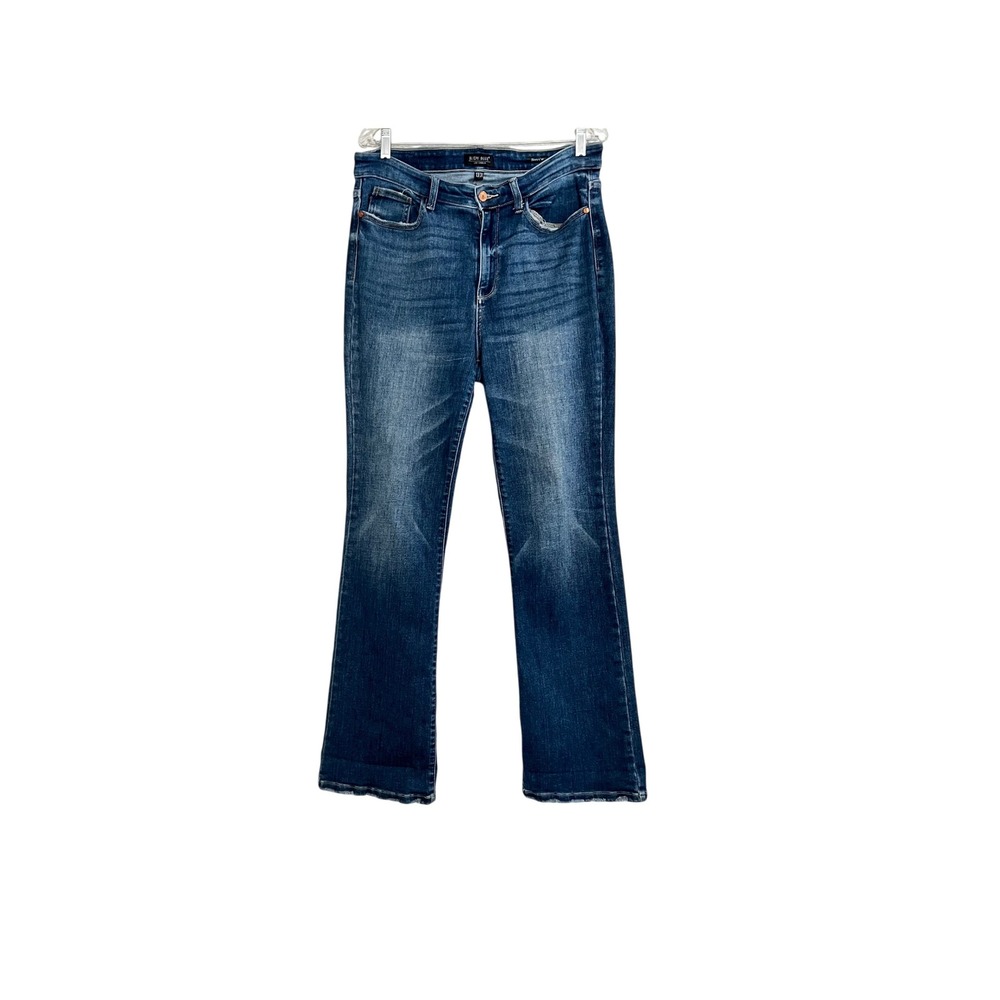 Judy Blue TALL Bootcut Jeans Dark Wash High Rise Stretch 13/31 Distressed